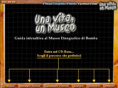 La schermata iniziale del CD-ROM